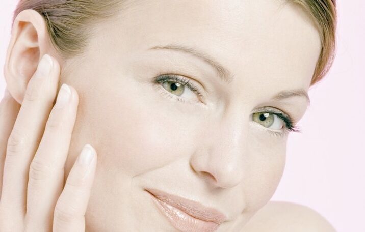 beautiful facial skin after laser rejuvenation